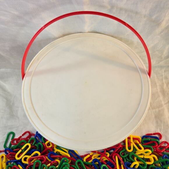 Learning Resources Link 'N' Learn Buckets 2000 4 Color Links w/ Pattern Cards - Picture 4 of 6